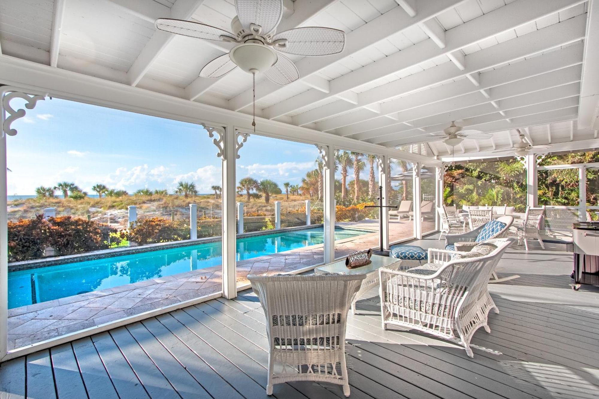 Sunset Breeze - Beachfront Pool Home - Monthly Rental 클리어워터 비치 외부 사진