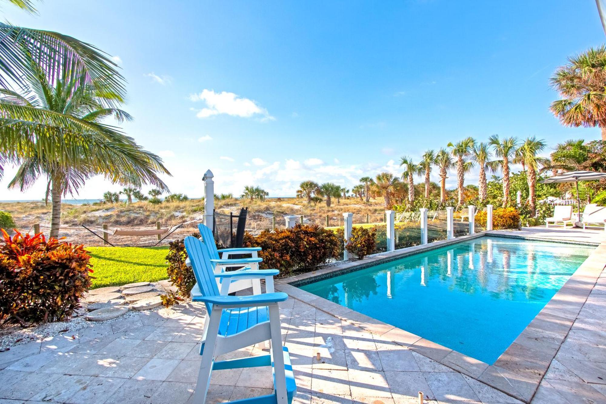 Sunset Breeze - Beachfront Pool Home - Monthly Rental 클리어워터 비치 외부 사진